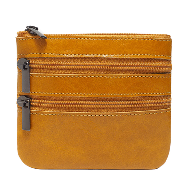 AP201 Stylish Cowhide Leather Small Wallet Zipper Pocket Design Cards Coins Cash Holder Purse AP201 Stylish Cowhide Leather Small Wallet Zipper Pocket Design Cards Coins Cash Holder Purse